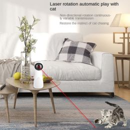 Bear laser cat teaser LED red light laser cat cat intelligent toys intelligent automatic laser toys - white