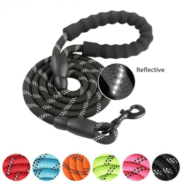 150cm Strong Dog Leash Pet Leashes Reflective Leash For Small Medium Large Dog Leash Drag Pull Tow Golden Retriever - Black - 1.0cm 150cm