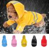 S-XL Pets Dog Raincoat Reflective Strip Dog RainCoat Waterproof Jackets Outdoor Breathable Clothes For Puppies - Yellow - XL