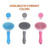 One-click Hair Removal Pet Comb Cat Comb Automatically Faded Dog Comb Pet Supplies Dog Brush Pet Accessories Pet Grooming - pink