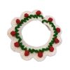 White Strawberry Pet Knitted Collar Handmade Crochet Necktie Collar Cat Dog Necklace Pet Cute Scarf Bib - Default
