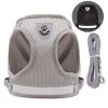 No Pull Pet Harness Vest For Dog & Cat; Step-in Puppy Harness For Small Medium Dogs; Reflective Strip - Grey - L