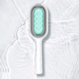 Pet Hair Remover For Dog & Cat; Silicone Dog Hair Brush; Cat Hair Comb; Pet Grooming Massage Tool - Green