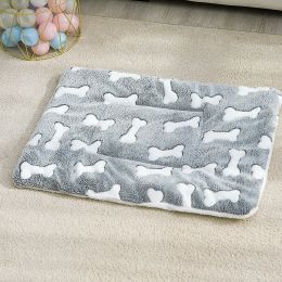1pc Pet Bed Mat; Thickened Cat And Dog Sleeping Pad; Warm Double-sided Blanket Kennel - S
