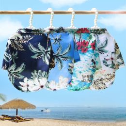 Hawai Beach clothing for Pet Dog Cat T-Shirts Cute for Small to Medium Dog Cats Cool Summer Vest Camp Shirt Clothes; dog clothes - Shirt Island Wind L