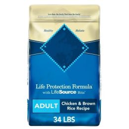 Life Protection Formula Chicken and Brown Rice Dry Dog Food for Adult Dogs;  Whole Grain - 34 lbs