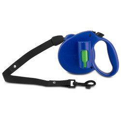 PAW Bio Retractable Leash with Green Pick-up Bags, Blue - BLU-1967