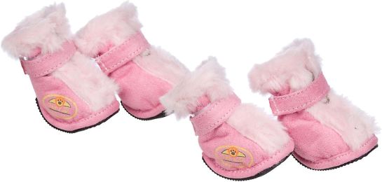 Fashion Plush Premium Fur-Comfort Suede Supportive Pet Shoes - Medium