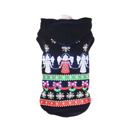 Pet Life LED Lighting Patterned Holiday Hooded Sweater Pet Costume - X-Small - (FBP8BKXS)