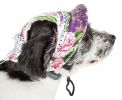 Pet Life 'Botanic Bark' Floral Uv Protectant Adjustable Fashion Canopy Brimmed Dog Hat Cap - Large