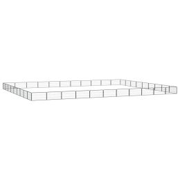 40-Panel Dog Playpen Black 39.4"x19.7" Powder-coated Steel - Black