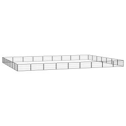 32-Panel Dog Playpen Black 39.4"x19.7" Powder-coated Steel - Black