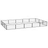 16-Panel Dog Playpen Black 39.4"x19.7" Powder-coated Steel - Black