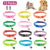 Cat Collar Adjustable Kitten Collar Breakaway Safety Buckle Pet Collar  - Multi-Color