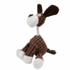 Funny Pet Puppy Chew Squeaker Squeaky Plush Sound Toys Clean Teeth Dog Play Toy - Brown - Corduroy