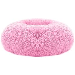 Pet Dog Bed Soft Warm Fleece Puppy Cat Bed Dog Cozy Nest Sofa Bed Cushion L Size - Pink - L