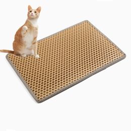 Indoor And Outdoor Easy Clean Double Layer Mats Cat Litter Mat - Yellow - EVA