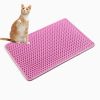Indoor And Outdoor Easy Clean Double Layer Mats Cat Litter Mat - Pink - EVA