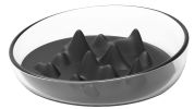 Pet Life 'Cirlicue' Mountain Shaped Modern Slow Feeding Pet Bowl - Black