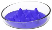 Pet Life 'Cirlicue' Mountain Shaped Modern Slow Feeding Pet Bowl - Blue