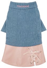 Touchdog 'Modress' Fashion Designer Dog Sweater and Dress - Blue - Medium