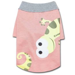 Touchdog 'Arubark' Caribbean Style Dog Polo T-Shirt - Peach - Small