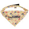 Touchdog 'Bad-to-the-Bone' Elephant Patterned Fashionable Velcro Bandana - Yellow - Medium