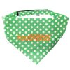 Touchdog 'Bad-to-the-Bone' Polka Patterned Fashionable Velcro Bandana - Green - Medium