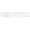 Outdoor Dog Kennel Galvanized Steel 19.7'x19.7'x3.3' - Silver