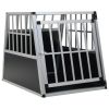 Dog Cage with Single Door 25.6"x35.8"x27.4" - Silver