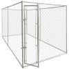 Outdoor Dog Kennel 13'x6.6'x6.6' - Silver