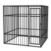 Heavy-Duty Outdoor Dog Kennel 6'x6'x6' - Black