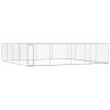 Outdoor Dog Kennel Galvanized Steel 299.2"x299.2"x72.8" - Silver