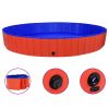 Foldable Dog Swimming Pool Red 118.1"x15.7" PVC - Red