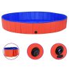 Foldable Dog Swimming Pool Red 78.7"x11.8" PVC - Red