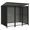 Outdoor Dog Kennel 76"x52.4"x64.6" - Grey