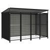Outdoor Dog Kennel 99.6"x52.4"x64.6" - Grey