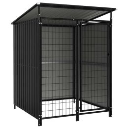 Outdoor Dog Kennel 52.4"x52.4"x64.6" - Grey