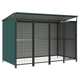 Outdoor Dog Kennel 99.6"x52.4"x64.6" - Green