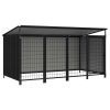 Outdoor Dog Kennel 99.6"x52.4"x45.7" - Grey