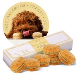 Dog Macarons - Count of 6 (Dog Treats | Dog Gifts) - Creme Brulee