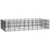Outdoor Dog Kennel Steel 496 ftÂ¬â‰¤ - Black