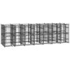 Outdoor Dog Kennel Steel 138.9 ftÂ¬â‰¤ - Black
