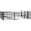 Outdoor Dog Kennel Steel 317.4 ftÂ¬â‰¤ - Black