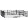 Outdoor Dog Kennel Steel 634.9 ftÂ¬â‰¤ - Black