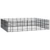 Outdoor Dog Kennel Steel 625 ftÂ¬â‰¤ - Black