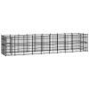 Outdoor Dog Kennel Steel 198.4 ftÂ¬â‰¤ - Black