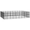 Outdoor Dog Kennel Steel 535.7 ftÂ¬â‰¤ - Black
