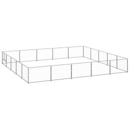 Dog Kennel Silver 269.1 ftÂ¬â‰¤ Steel - Silver