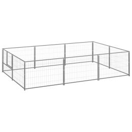 Dog Kennel Silver 64.6 ftÂ¬â‰¤ Steel - Silver